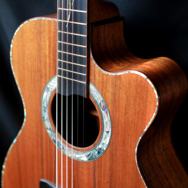 Custom Handmade Grand Auditorium Acoustic Guitar with Venetian Cutaway